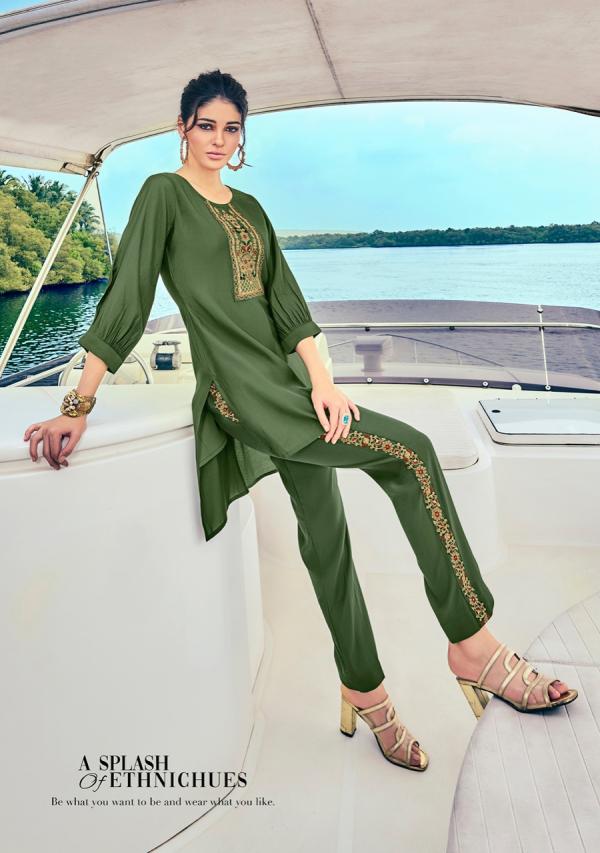 Lily And Lali Miami Silk Designer Exclusive Kurti With Bottom Collection